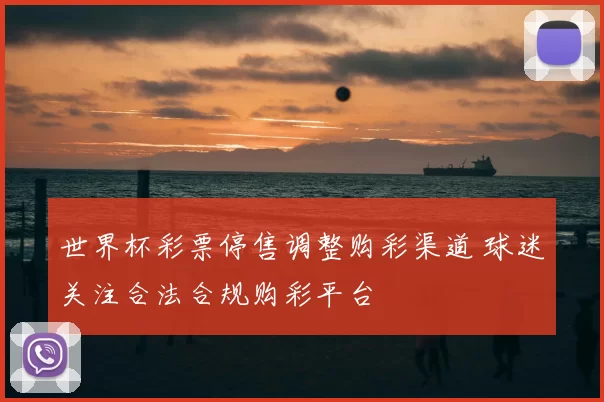 世界杯彩票停售调整购彩渠道 球迷关注合法合规购彩平台
